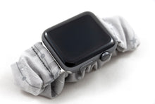 Load image into Gallery viewer, Silver & Grey Star Apple Watch Scrunchie Band