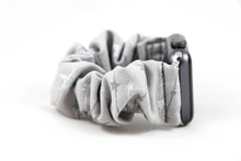 Load image into Gallery viewer, Silver & Grey Star Apple Watch Scrunchie Band