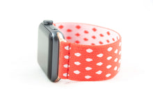 Load image into Gallery viewer, Orange Pastel Polka Dot Elastic Apple Watch Band