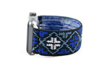 Load image into Gallery viewer, Blue Ethnic Folk Elastic Apple Watch Band