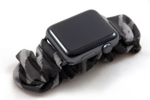 Load image into Gallery viewer, Dark Gray Zebra Apple Watch Scrunchie Band - 38mm 42mm / 40mm 44mm Series 1 - 6 & SE