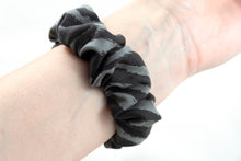 Load image into Gallery viewer, Dark Gray Zebra Apple Watch Scrunchie Band - 38mm 42mm / 40mm 44mm Series 1 - 6 & SE