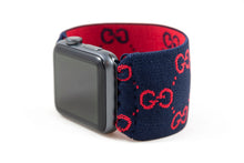Load image into Gallery viewer, Elastic Apple Watch Band - Hand-Stitched - GG Extra Wide Band - 38mm 42mm 40mm 44mm; All Series 1-6 & SE