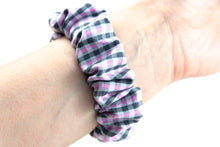 Load image into Gallery viewer, Grey Gingham Apple Watch Scrunchie Band