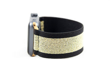 Load image into Gallery viewer, Elastic Apple Watch Band - Gold on Black