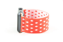 Load image into Gallery viewer, Orange Pastel Polka Dot Elastic Apple Watch Band