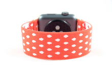 Load image into Gallery viewer, Orange Pastel Polka Dot Elastic Apple Watch Band