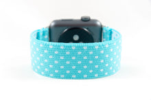 Load image into Gallery viewer, Turquoise Polka Dot Elastic Apple Watch Band