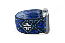 Load image into Gallery viewer, Blue Ethnic Folk Elastic Apple Watch Band