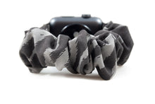 Load image into Gallery viewer, Dark Gray Zebra Apple Watch Scrunchie Band - 38mm 42mm / 40mm 44mm Series 1 - 6 & SE