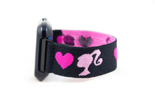 Load image into Gallery viewer, Black Pink Glam Elastic Fitbit Watch Band