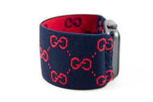 Load image into Gallery viewer, Elastic Apple Watch Band - Hand-Stitched - GG Extra Wide Band - 38mm 42mm 40mm 44mm; All Series 1-6 & SE