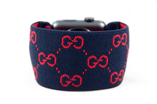 Load image into Gallery viewer, Elastic Apple Watch Band - Hand-Stitched - GG Extra Wide Band - 38mm 42mm 40mm 44mm; All Series 1-6 & SE
