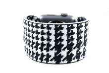Load image into Gallery viewer, Houndstooth B&W Elastic Apple Watch Band