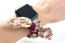 Load image into Gallery viewer, Marauder's Map Apple Watch Scrunchie Band with Top Knot Bow
