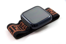 Load image into Gallery viewer, Fitbit Versa Elastic Watch Band - Sparkly Black Brown F Pattern – Versa 1 / 2 / Lite