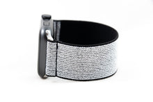 Load image into Gallery viewer, Silver Diamond Like Sparkly Elastic Apple Watch Band