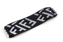 Load image into Gallery viewer, Elastic Apple Watch Band - Hand-Stitched - Sparkly Silver Black F Pattern Extra Wide Band - 38mm 42mm 40mm 44mm; All Series 1-6, SE