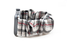 Load image into Gallery viewer, Dovetail Gray Plaid Apple Watch Scrunchie Band