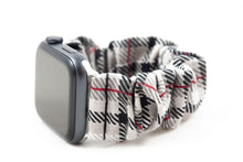 Load image into Gallery viewer, Dovetail Gray Plaid Apple Watch Scrunchie Band