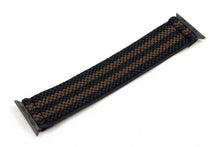 Load image into Gallery viewer, Wide Black & Brown Striped Elastic Apple Watch Band