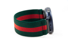 Load image into Gallery viewer, Green & Red Stripe Elastic Samsung Watch Band