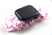 Load image into Gallery viewer, Breast Cancer Awareness Apple Watch Scrunchie Band