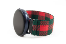 Load image into Gallery viewer, Red & Green Plaid Elastic Samsung Watch Band
