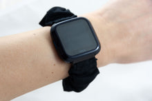 Load image into Gallery viewer, Black Scrunchie Fitbit Watch Band