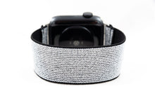 Load image into Gallery viewer, Silver Diamond Like Sparkly Elastic Apple Watch Band