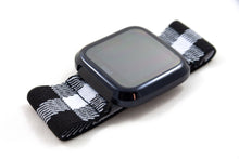 Load image into Gallery viewer, B&W Plaid Elastic Fitbit Watch Band