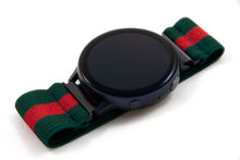 Load image into Gallery viewer, Green & Red Stripe Elastic Samsung Watch Band