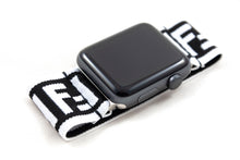 Load image into Gallery viewer, B&amp;W F Pattern Elastic Apple Watch Band

