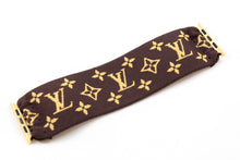 Load image into Gallery viewer, Brown LV Pattern Extra Wide Elastic Apple Watch Band - Hand-Stitched
