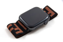Load image into Gallery viewer, Black &amp; Brown F Pattern Elastic Apple Watch Band
