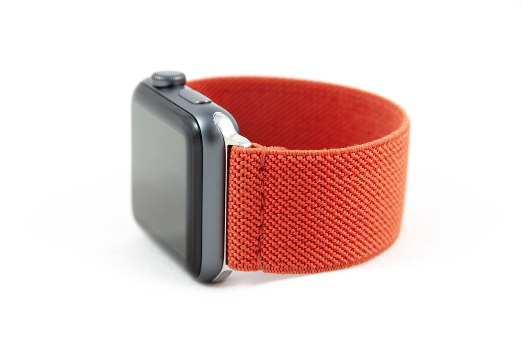 Burnt Orange Elastic Apple Watch Band