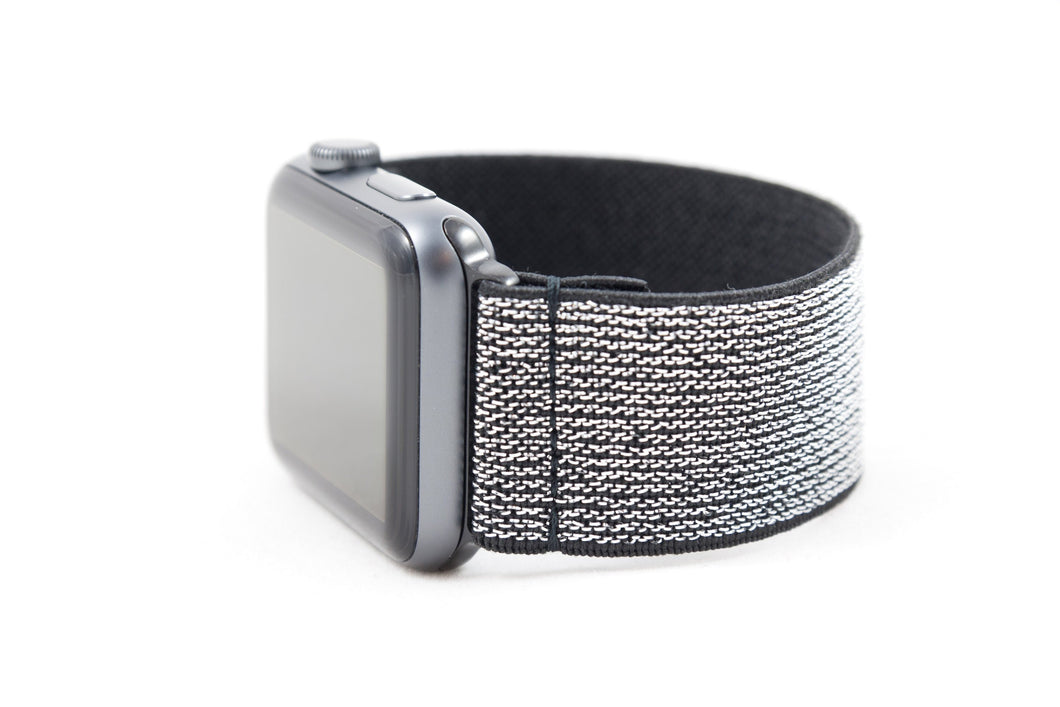 Silver Sparkly Elastic Apple Watch Band