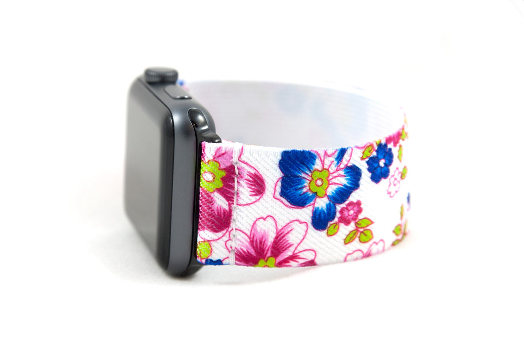Floral Pattern Elastic Apple Watch Band