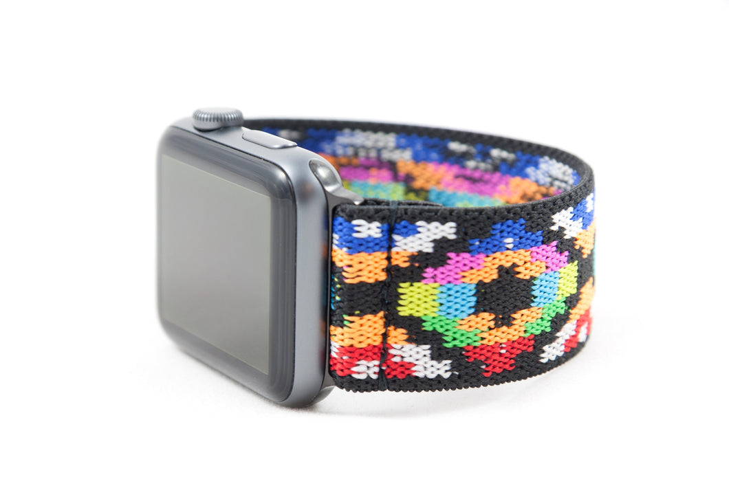 Multicolor Aztec Elastic Apple Watch Band