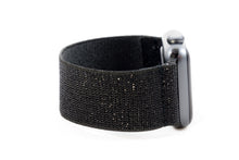 Load image into Gallery viewer, Black Sparkly Elastic Apple Watch Band
