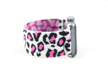 Load image into Gallery viewer, Pink Leopard Elastic Apple Watch Band
