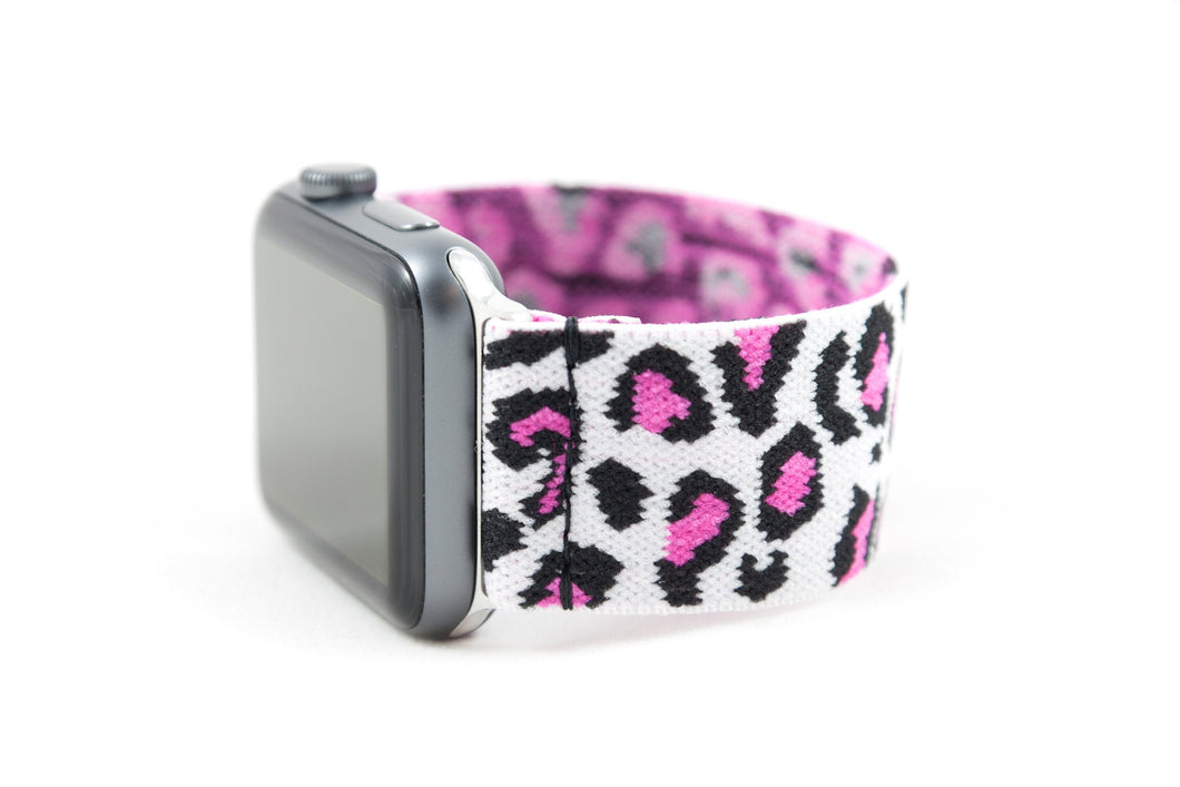 Pink Leopard Elastic Apple Watch Band