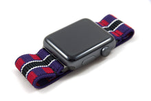 Load image into Gallery viewer, Checks and Stripe Pattern Elastic Apple Watch Band
