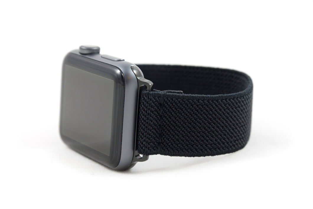 Black Thin Elastic Apple Watch Band