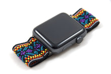 Load image into Gallery viewer, Spruce Blue Ethnic Elastic Apple Watch Band
