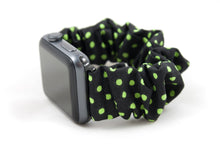 Load image into Gallery viewer, Green Polka Dot Apple Watch Scrunchie Band - 38mm 42mm / 40mm 44mm Series 1 - 6 &amp; SE
