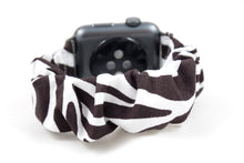 Load image into Gallery viewer, Zebra Apple Watch Scrunchie Band
