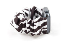 Load image into Gallery viewer, Zebra Apple Watch Scrunchie Band
