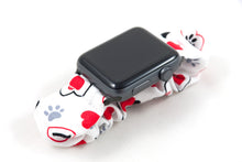 Load image into Gallery viewer, Paws &amp; Hearts Apple Watch Scrunchie Band
