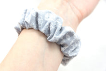 Load image into Gallery viewer, Grey Floral Apple Watch Scrunchie Band
